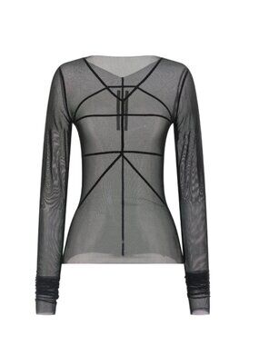 BNWT SS26 RICK OWENS "TEMPLE" EXPOSED SEAM TSHIRT BLACK 40